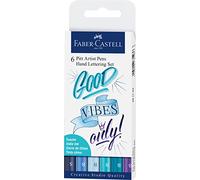 Faber-Castell Creative Studio Pitt Artist Pen India Ink Pen, Blues, For Art, Craft, Drawing, Sketching, Home, School, University, Colouring
