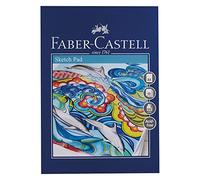 Faber-Castell Creative Studio Sketch Pad, A4, Acid Free Gummed Paper Pad 100 GSM, 50 Sheets For Graphite, Coloured Pencils, Charcoal, Sketching, Arts, Craft, Home And School