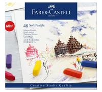 Faber-Castell Creative Studio Soft Pastels Mini, Multicoloured, Cardboard Wallet Of 48, For Art, Craft, Drawing, Sketching, Home, School, University,