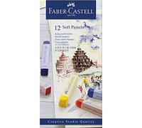 Faber-Castell Creative Studio Soft Pastels, Multicoloured, Cardboard Wallet Of 12, For Art, Craft, Drawing, Sketching, Home, School, University, Colouring