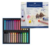 Faber-Castell Creative Studio Soft Pastels, Multicoloured, Cardboard Wallet Of 24, For Art, Craft, Drawing, Sketching, Home, School, University,