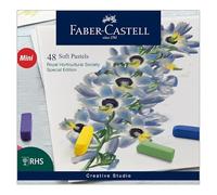 Faber-Castell Creative Studio Soft Pastels, RHS Special Edition Multicoloured, Set of 48 Half Sticks, Art, Craft, Drawing, Sketching, Home, School, University, Colouring