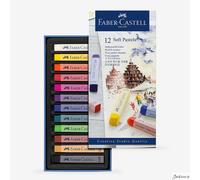 Faber-Castell Creative Studio Soft Pastels, Multicoloured, Cardboard Wallet Of 12, For Art, Craft, Drawing, Sketching, Home, School, University, Colouring