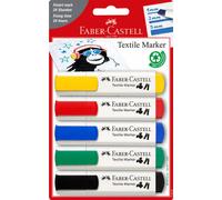 Faber-Castell Creative Studio Textile Marker Basic Colours (5pk)