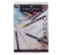 Faber-Castell Creative Studio Watercolour Pad, A5, Acid Free Spiral Bound Paper, 190 GSM, 15 Sheets For Watercolour Paint, Pencils And Markers, Arts, Craft, Home And School