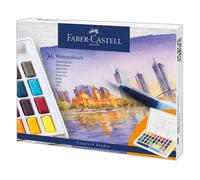 FABER-CASTELL 169736 Watercolour Paints in Pans Pack of 36, Multicoloured, Pack of 36