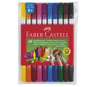 Faber-Castell Double Ended Felt Tip Marker Pen Set of 10 - Faber Double Ended Ma