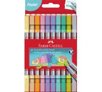 Faber-Castell Double Ended Fibre-tip Pen Set 10 x Pastel Colours 10 US Multicolo