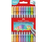 Faber-Castell Double Ended Fibre-tip Pen Set 10 x Pastel Colours