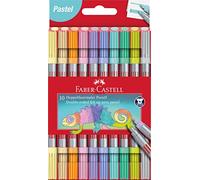 Faber-Castell Double Ended Fibre-tip Pen Set 10 x Pastel Colours
