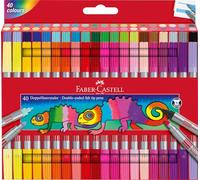 FABER-CASTELL Double Fibre-Tip Pen Set - Pack of 40 - NEW