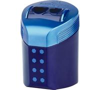 Faber-Castell Double Hole sharpener box RollOn dots - Assorted Colours - Midnight Black, Deep Blue