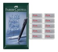 Faber-Castell Dust Free Eraser - Clean and Soft Erasing - Smudge-Free, Dust-Reducing, Safe Non-Toxic Erasers for Students, Artists, Office Use - in Envelope Packaging (Pack of 10)