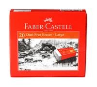 Faber-Castell Dust-Free Erasers - Large Pack of 20 (White)