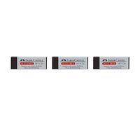 Faber-Castell Dust-Free Plastic rubbers, Pack of 3, Black