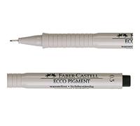 Faber-Castell Ecco Pigment Fineliner Pens, Black Ink: 0.30 mm line width