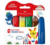 Faber-Castell Extra Jumbo Ultra Washable Marker 6 Pack Child-Friendly Design