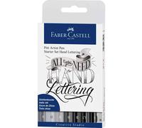 Faber-Castell Creative Studio Pitt Artist Pen India Ink Pen, Multicoloured, Set of 8, for Art, Craft, Drawing, Sketching, Home, School, University, Colouring