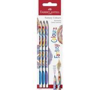 Faber-Castell Fantasy Colour 116570 Colouring Pencil Set, 3 Rainbow Pencils for Children, Thin Colouring Pencils with Tri-Colour Lead