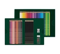 Faber-Castell Art & Graphic Polychromos Colour Pencil, Gift Set, Mixed Media Multicoloured, Polychromos Gift Set, Art, Craft, Drawing, Sketching, Home, School, University, Colouring