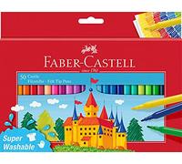 Faber-Castell - Felt Tip Pen Castle Pack of 50 in Cardboard Box (554204), Black