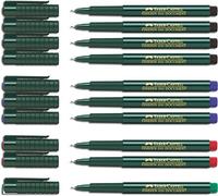 Faber-Castell Fibre Pen, Fine-Pen 1511, 0.4 mm, assorted colours, 10 Stifte