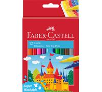 Faber-Castell Castle 554201 Felt Tip Pen 12 Cardboard Case