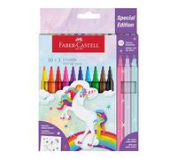 Faber-Castell Limited Edition Unicorn Markers 10 Colours 3 Glitter