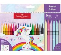 Faber-Castell Limited Edition Unicorn Markers 18 Colours 6 Glitter