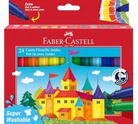 Faber-Castell 154324 - Box of 24 Jumbo Markers - Multi-Coloured - Super Washable