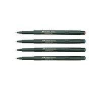 Faber-Castell Finepen 1511 Pack of 10 Felt-Tip Pens 0.4 mm Blackaa