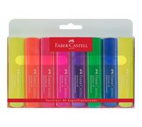 Faber-Castell Fluorescent Highlighter Set - 8 Chisel Tip Highlighter Pens in Assorted Neon Colors