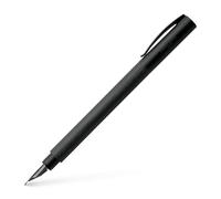 Faber-Castell Fountain Pen Ambition All Black Medium | Fountain pen in black design with stainless steel nib and cartridge converter system, in ift box