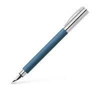 Faber-Castell 147140 - Ambition precious resin pen, blue, nib width M, 1 fountain pen with gift box
