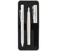 Faber-Castell Fountain pen M/Ballpoint pen set Grip coconut milk,White,3 Piece S