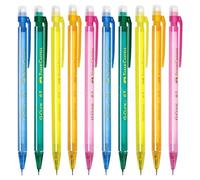 Faber-Castell G-Click Mechanical Pencil, 0.7mm Lead Size, Pack of 10, Triangular Trip, Propelling Pencil, Ideal for Write Draw Sketch Shade Draft, School Office Home Use