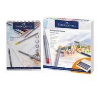 Faber-Castell Goldfaber Aqua, Watercolour Pencils, Set Of 38 & Watercolour Pad, A4, Spiral Bound Paper, 190 GSM, 15 Sheets