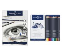 Faber-Castell Goldfaber, Colour Pencil Set, Tin Of 12 & Sketch Pad, A5, Gummed Paper Pad 100 GSM, 50 Sheets
