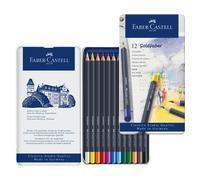 Faber-Castell Creative Studio Goldfaber Colour Pencil, Multicoloured Tin of 12 Pencils, Art, Craft, Drawing, Sketching, Home, School, University, Colouring
