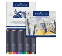 Faber-Castell Goldfaber Colour Pencils Tin Set of 24 Assorted Colours