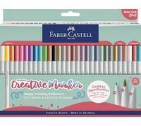 Faber-Castell Goldfaber Creative Marker Set, Brush Tip, Set of 30 Colours, Drawing, Creative Lettering, Sketching, DIY, Upcycling, Colouring Marker Pen for Many Creative Art Projects
