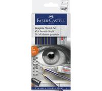 Faber Castell Graphite Sketch Pencil Set with Sharpener & Eraser