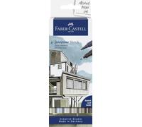 Faber-Castell Goldfaber Sketch 164807 Architecture Marker with Brush Tip and Fineliner Tip (Pack of 6)