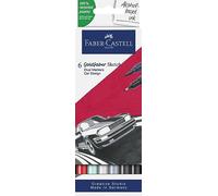 Faber Castell Goldfaber Sketch Car Design 164813 Marker with Brush Tip and Fineliner Tip (Pack of 6)