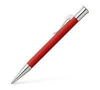 Faber-Castell Graf 145215 Retractable Ballpoint Pen Guilloche Indian Red | Guilloché precious resin barrel with rhodium-plated metal parts and indelible large-capacity refill