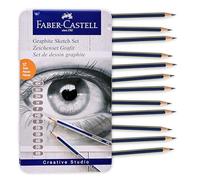 Faber-Castell Graphite Pencils Drawing Set: 12 Art Pencils for Sketching (4H-6B), Shading Pencils for Drawing and Sketching