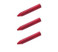 Faber-Castell Grip 2001 187101 Triangular Eraser (3 x Red)