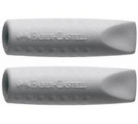 Faber-Castell Grip 2001 Eraser Cap Twin Pack - Grey (Pack of 5)