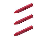 Faber-Castell Grip 2001 187101 Triangular Eraser (3 x Red)
