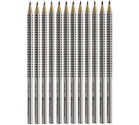 Faber Castell Grip 2001, Pack of 6 Pencils. silber B